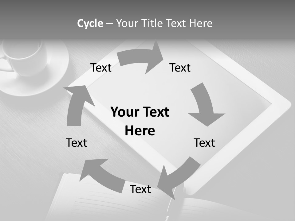 Laptop Wooden Background PowerPoint Template