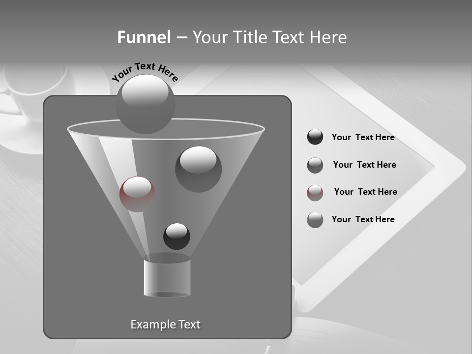 Laptop Wooden Background PowerPoint Template