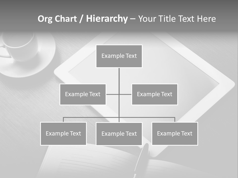 Laptop Wooden Background PowerPoint Template