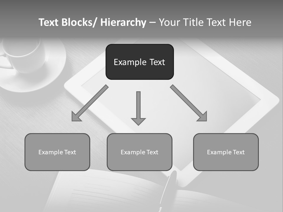 Laptop Wooden Background PowerPoint Template