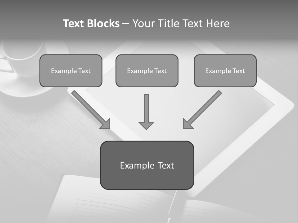 Laptop Wooden Background PowerPoint Template