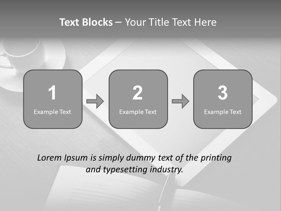 Laptop Wooden Background PowerPoint Template