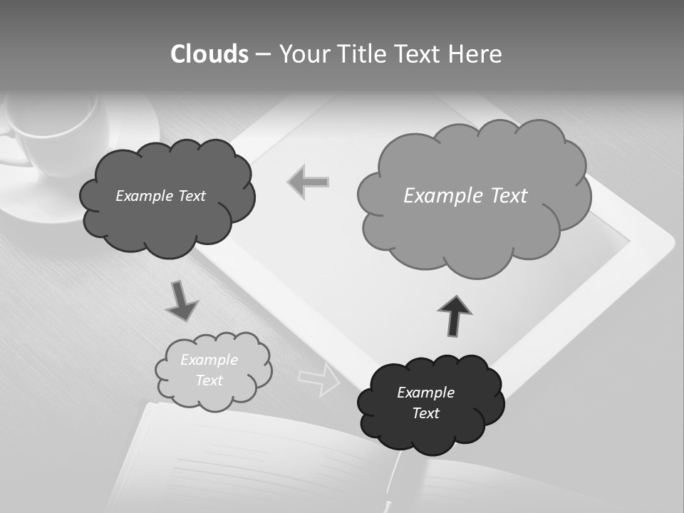 Laptop Wooden Background PowerPoint Template