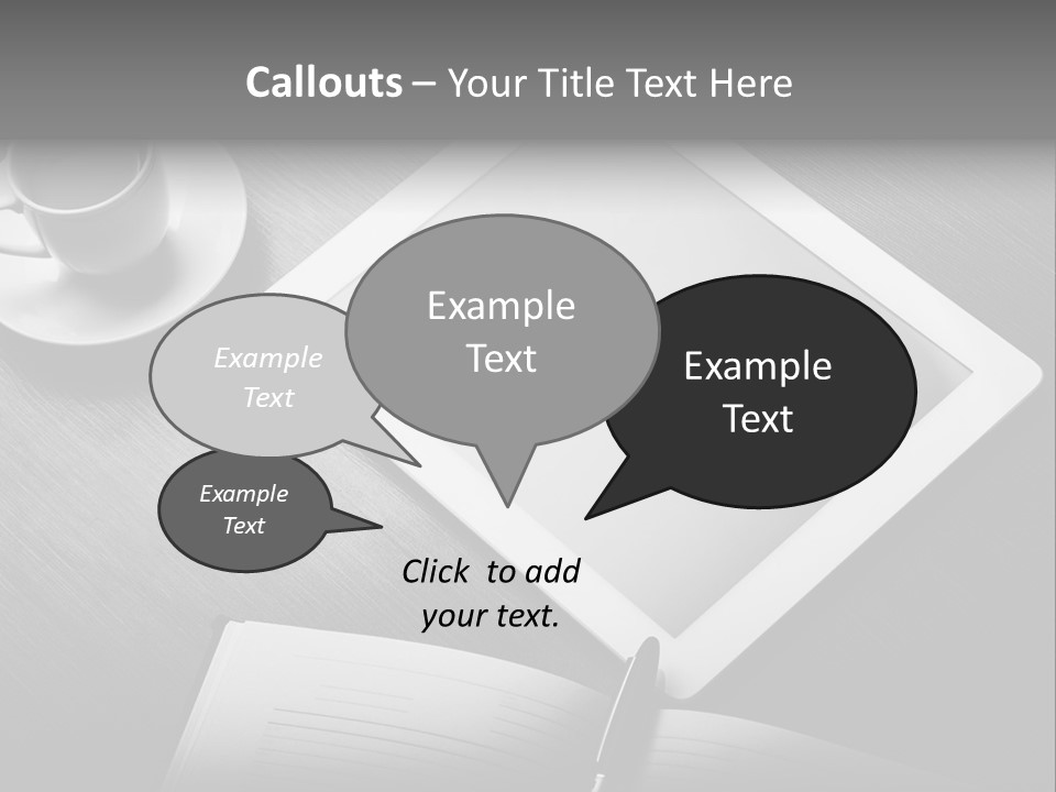 Laptop Wooden Background PowerPoint Template