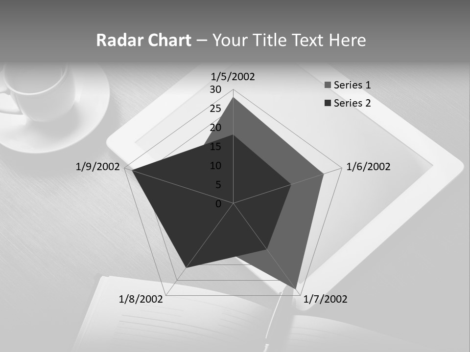 Laptop Wooden Background PowerPoint Template