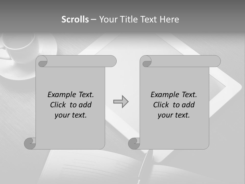 Laptop Wooden Background PowerPoint Template