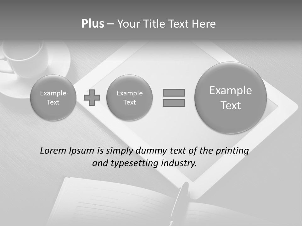 Laptop Wooden Background PowerPoint Template