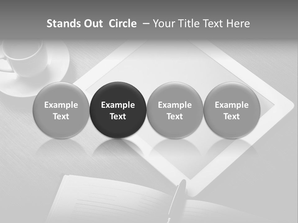 Laptop Wooden Background PowerPoint Template