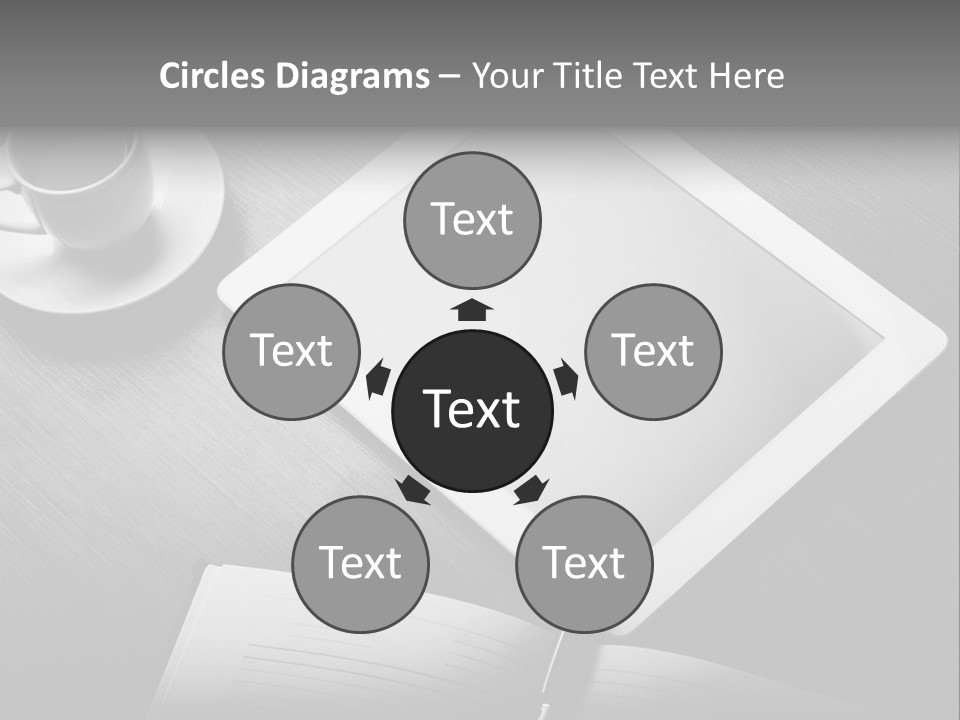 Laptop Wooden Background PowerPoint Template