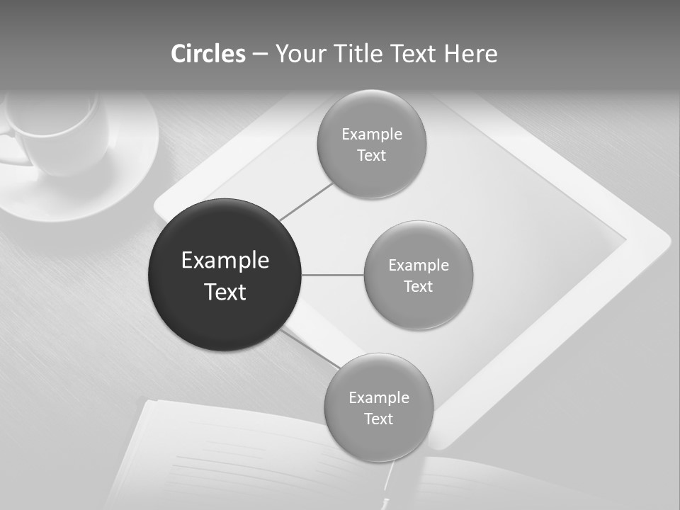 Laptop Wooden Background PowerPoint Template