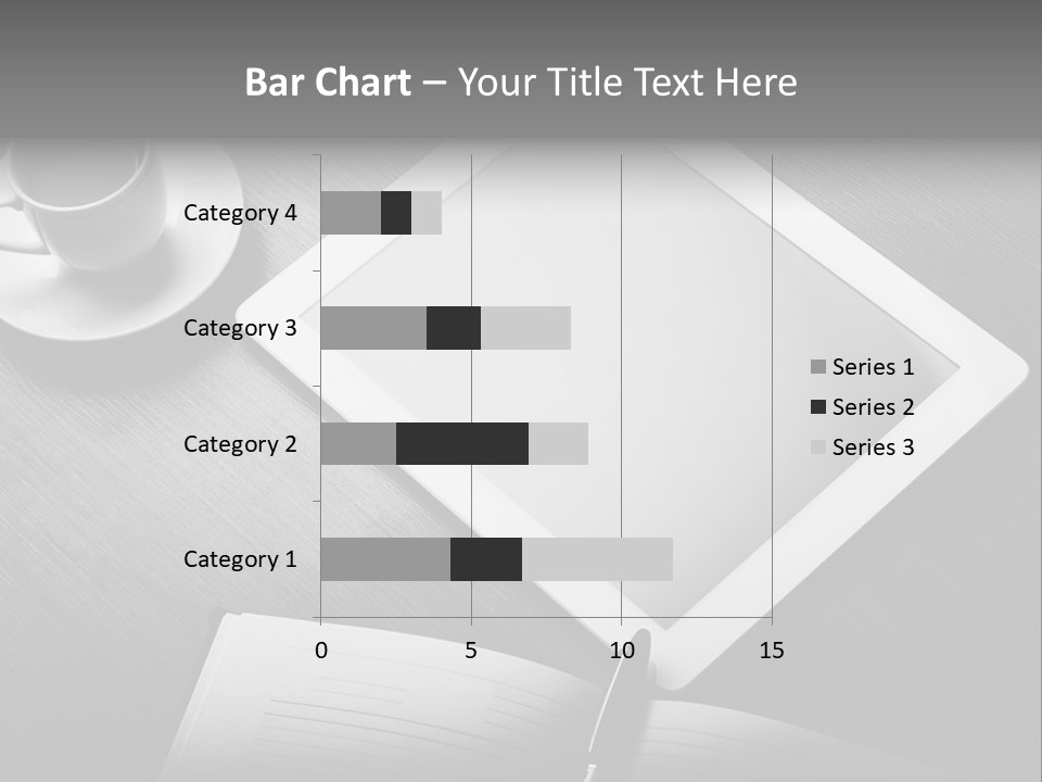 Laptop Wooden Background PowerPoint Template
