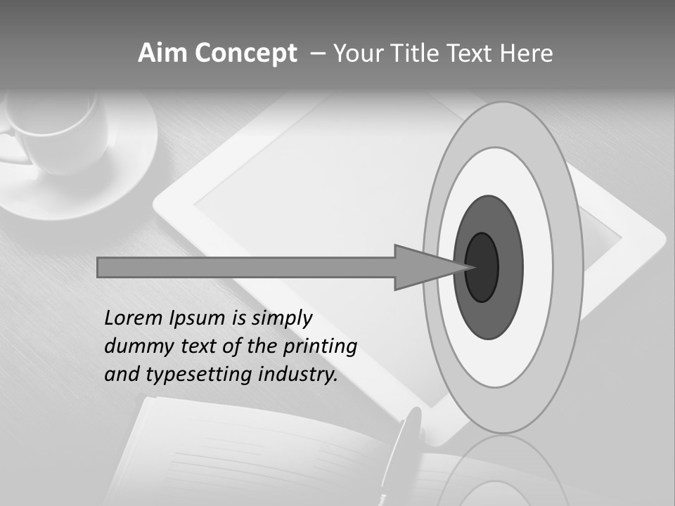 Laptop Wooden Background PowerPoint Template