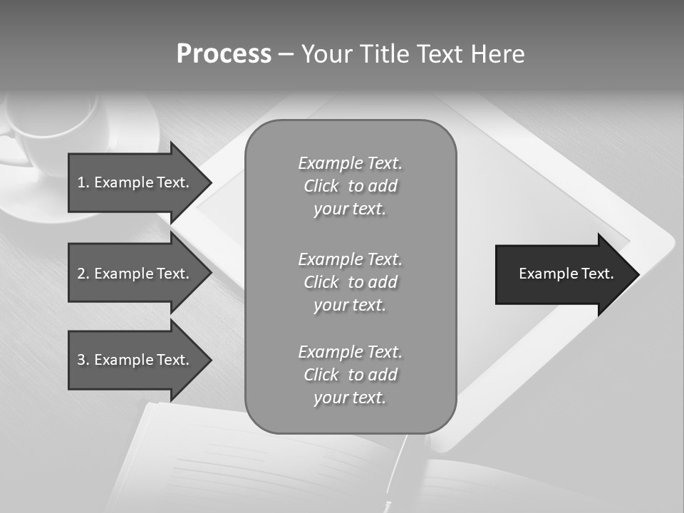 Laptop Wooden Background PowerPoint Template