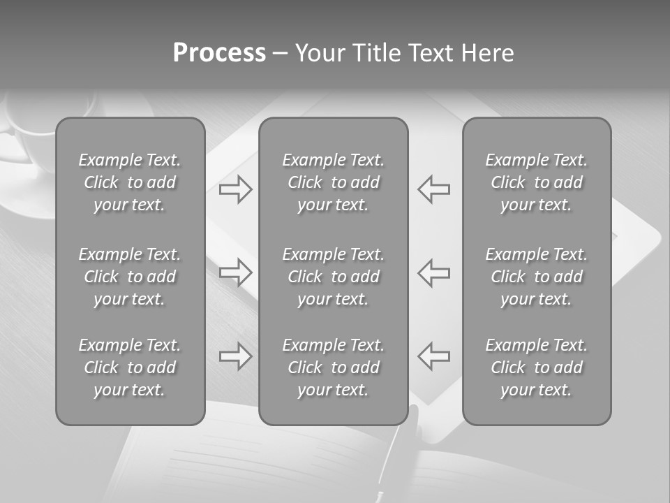 Laptop Wooden Background PowerPoint Template
