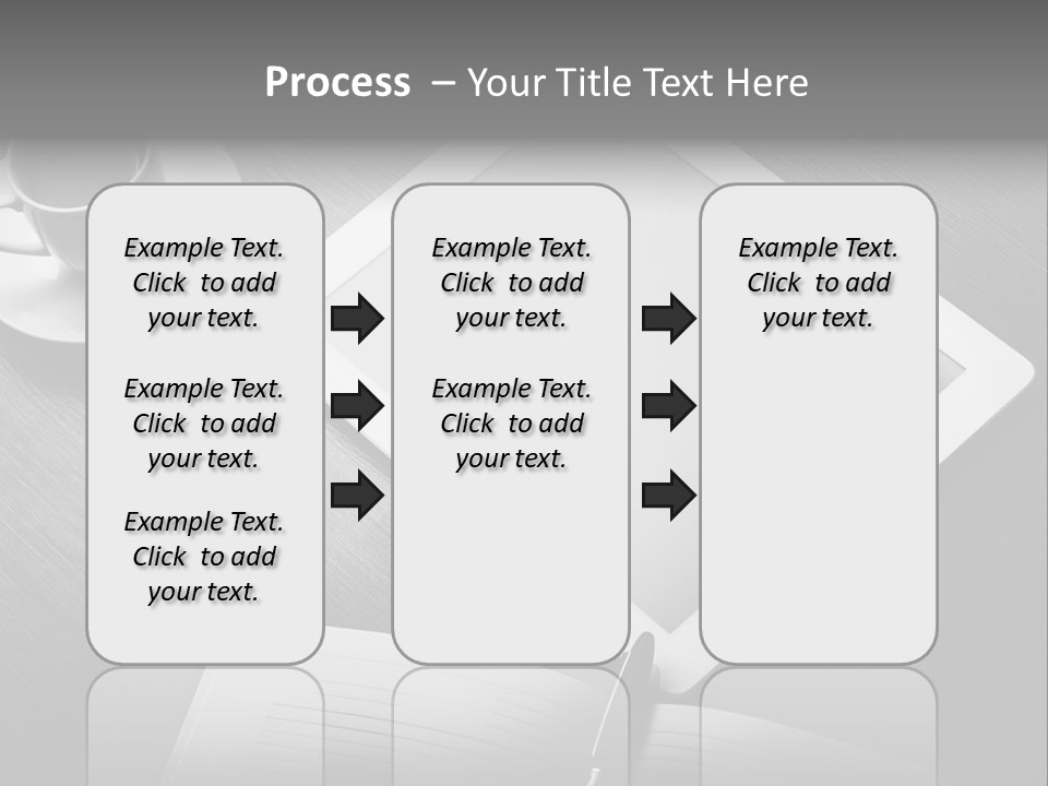 Laptop Wooden Background PowerPoint Template