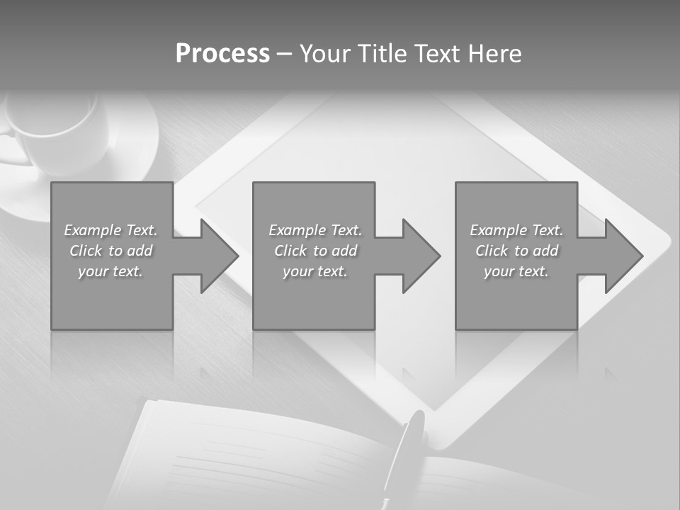 Laptop Wooden Background PowerPoint Template