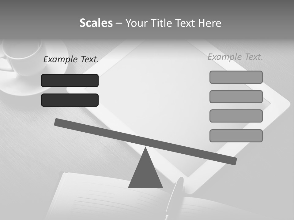 Laptop Wooden Background PowerPoint Template