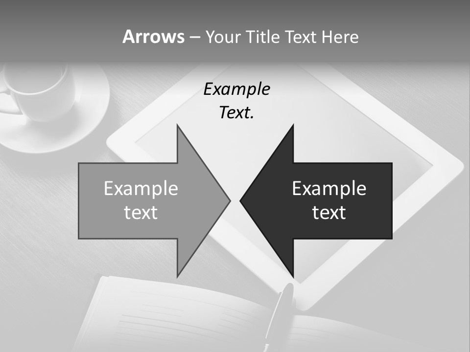 Laptop Wooden Background PowerPoint Template