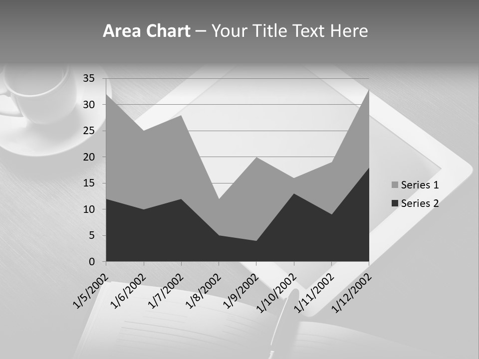 Laptop Wooden Background PowerPoint Template