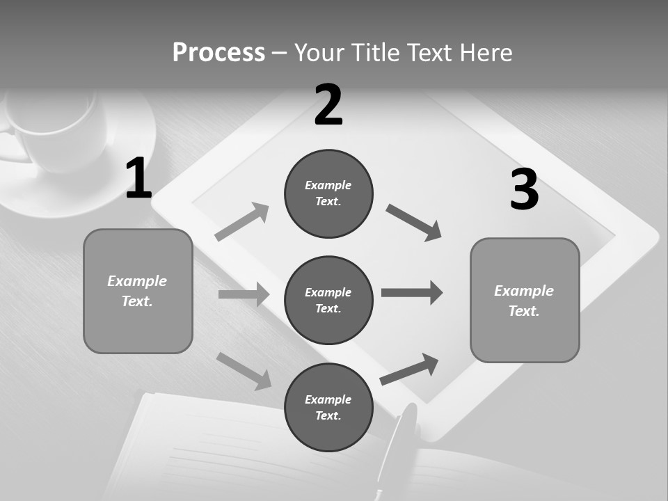 Laptop Wooden Background PowerPoint Template