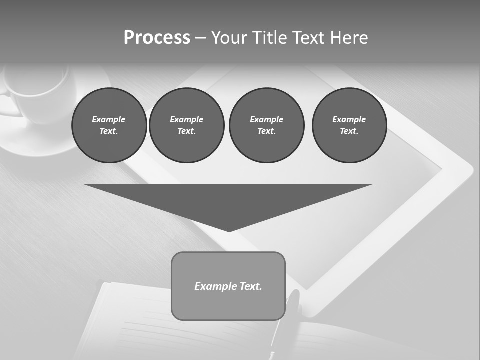 Laptop Wooden Background PowerPoint Template