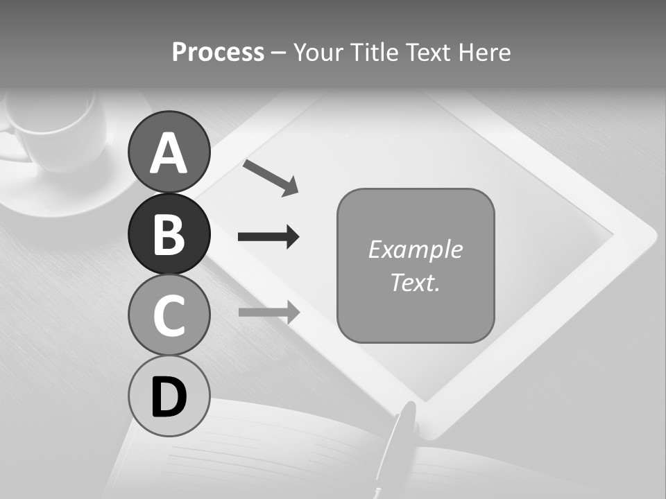 Laptop Wooden Background PowerPoint Template