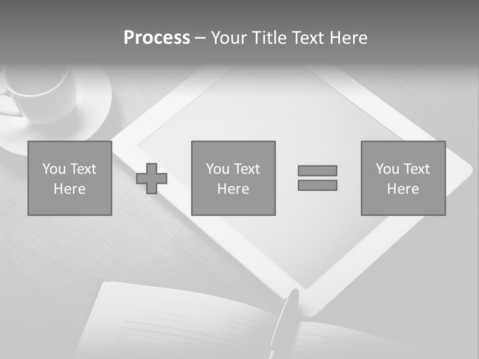 Laptop Wooden Background PowerPoint Template