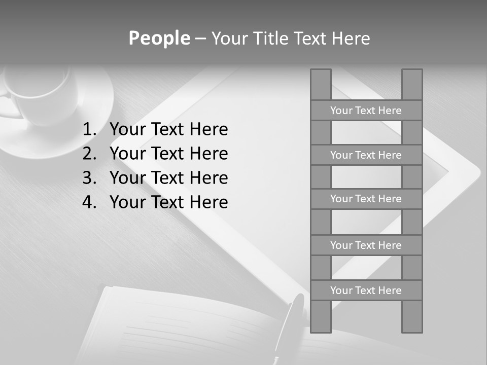 Laptop Wooden Background PowerPoint Template