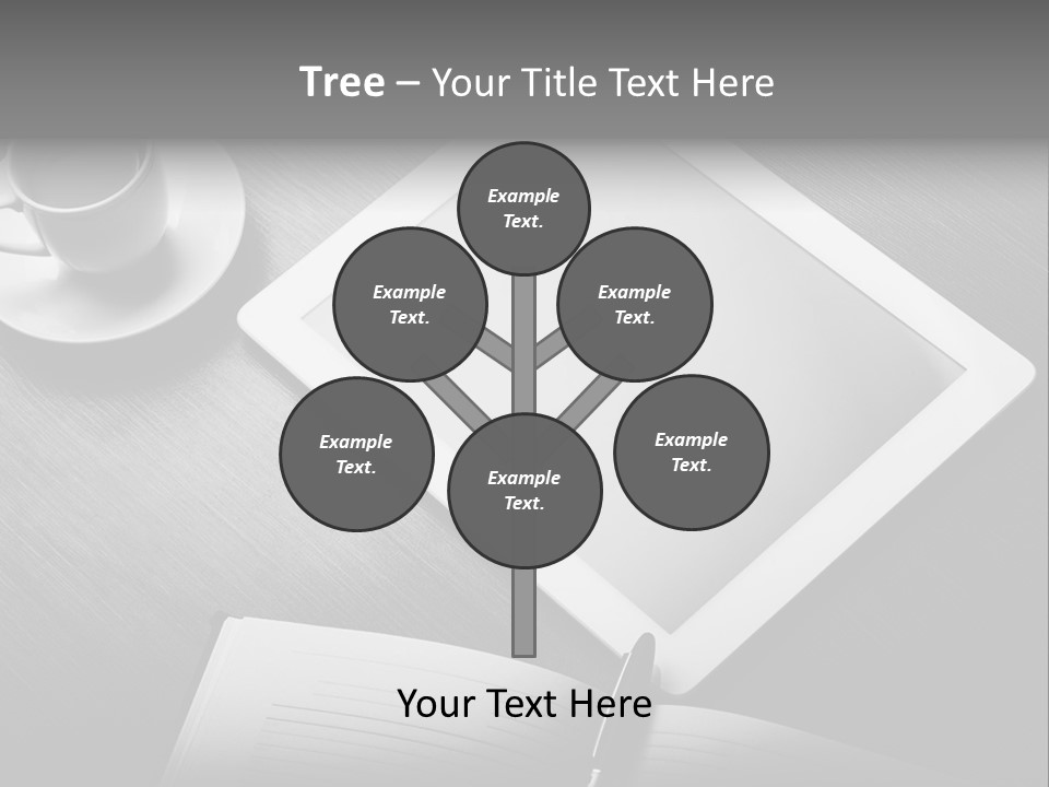 Laptop Wooden Background PowerPoint Template