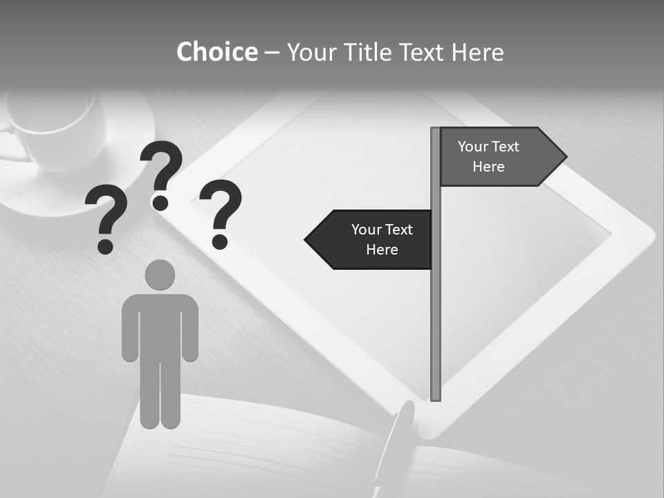 Laptop Wooden Background PowerPoint Template