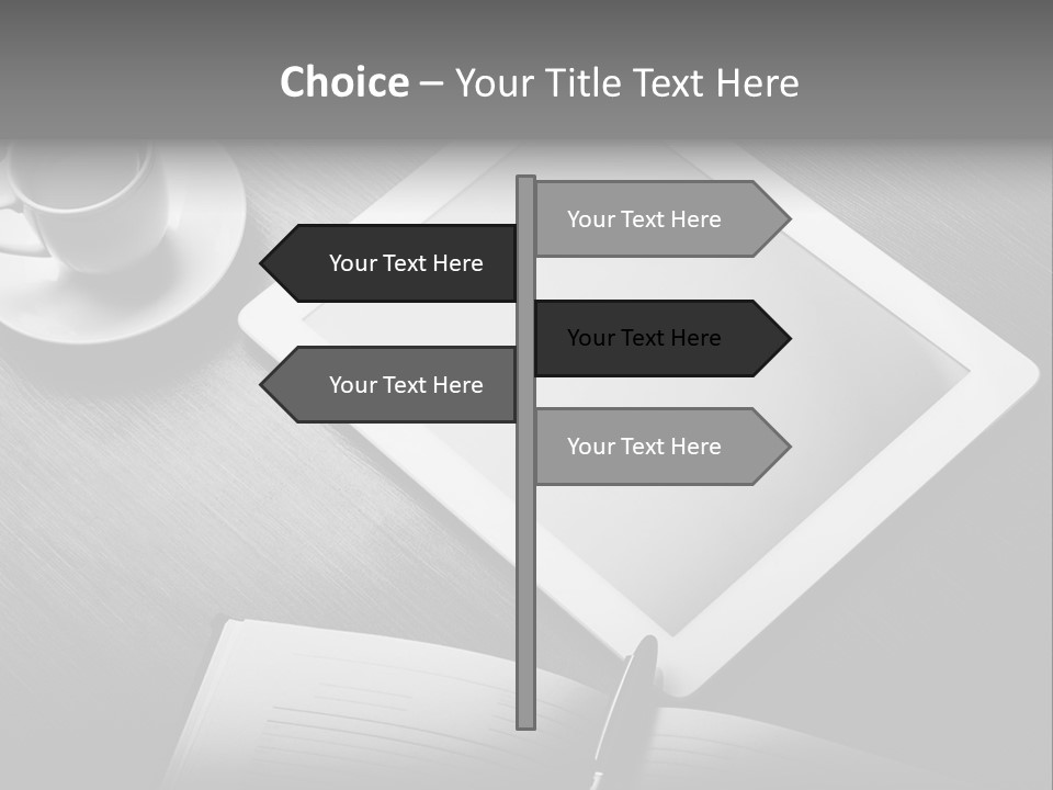 Laptop Wooden Background PowerPoint Template