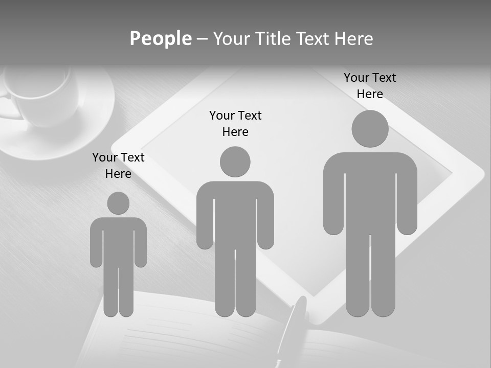 Laptop Wooden Background PowerPoint Template