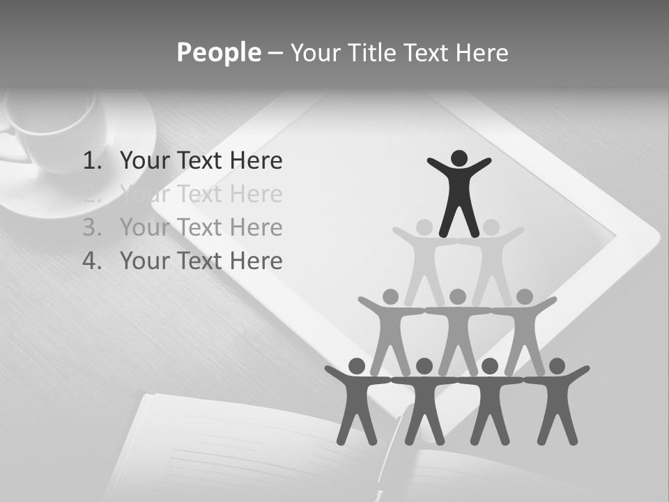 Laptop Wooden Background PowerPoint Template