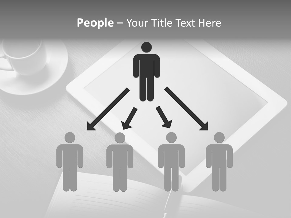 Laptop Wooden Background PowerPoint Template