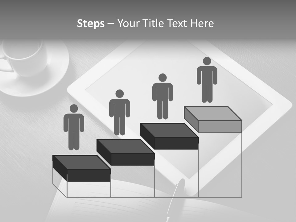 Laptop Wooden Background PowerPoint Template