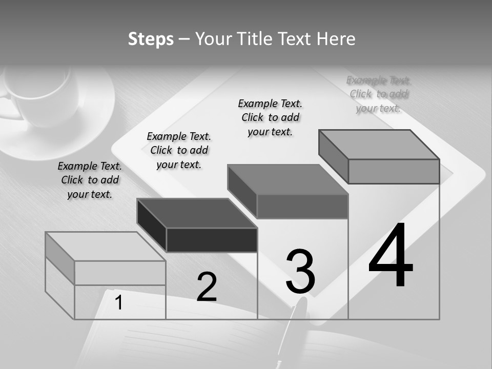 Laptop Wooden Background PowerPoint Template