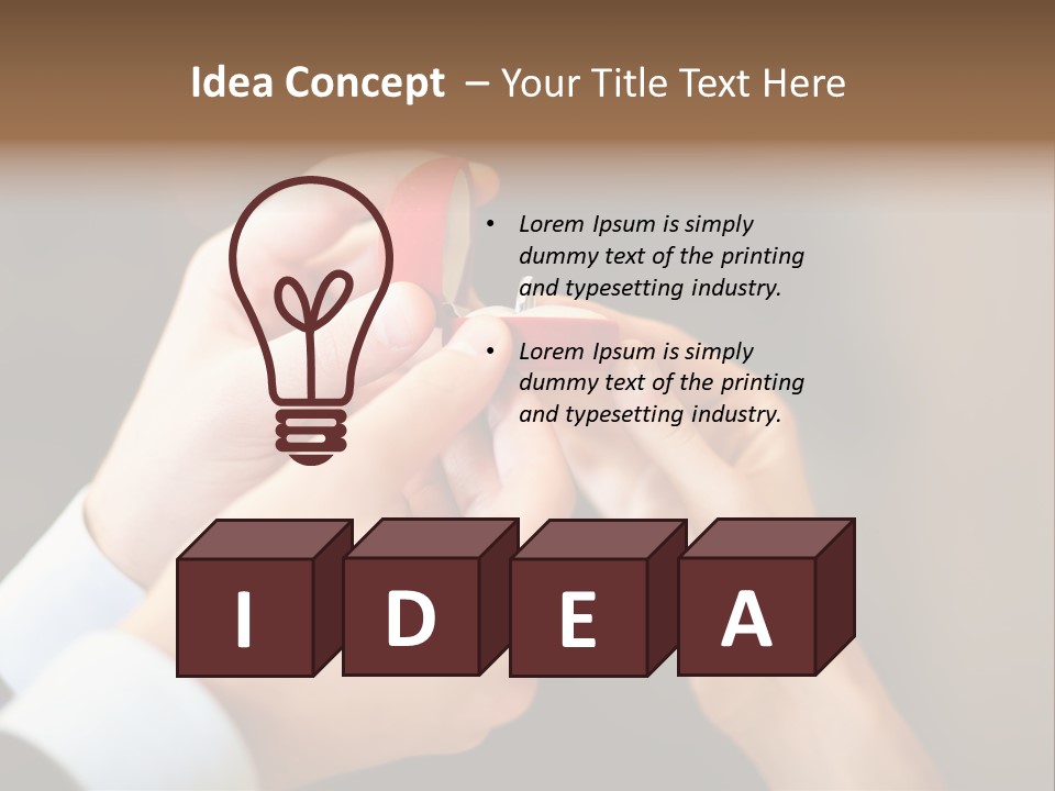 Offer Hand Emotion PowerPoint Template