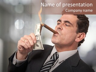 Indulgence Dollar Arrogant PowerPoint Template