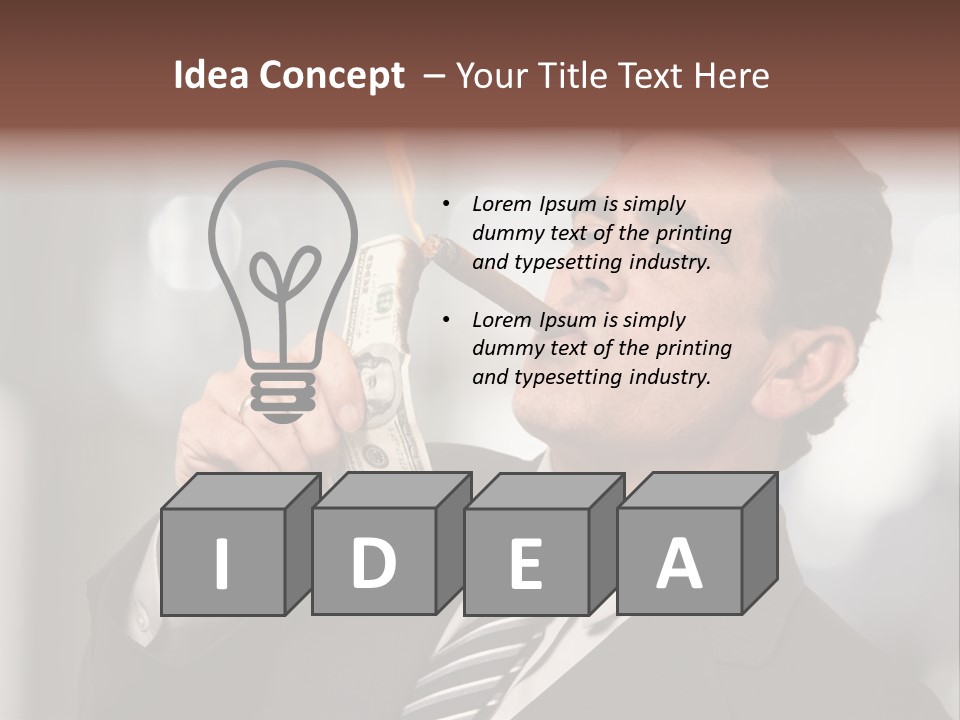 Indulgence Dollar Arrogant PowerPoint Template