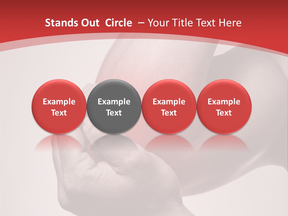 A Person Holding Their Arm In Pain Powerpoint Presentation PowerPoint Template