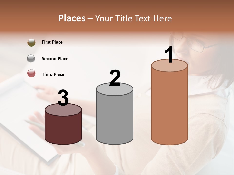 Businesswoman Female Seminar PowerPoint Template