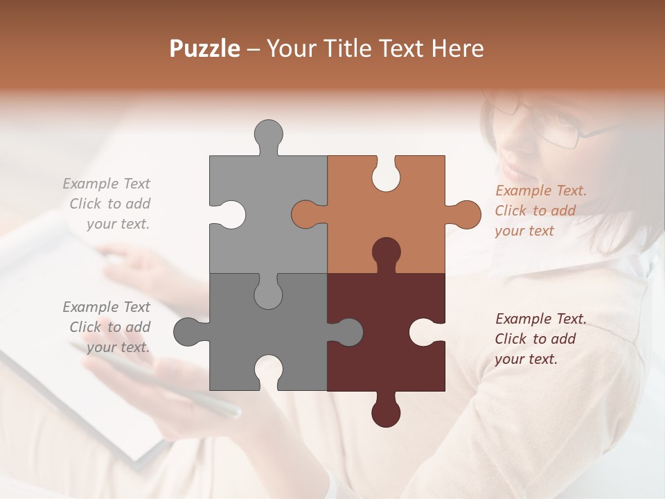 Businesswoman Female Seminar PowerPoint Template