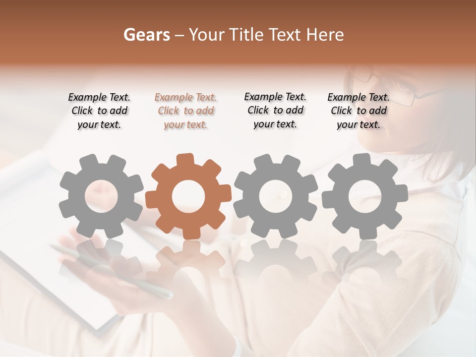 Businesswoman Female Seminar PowerPoint Template