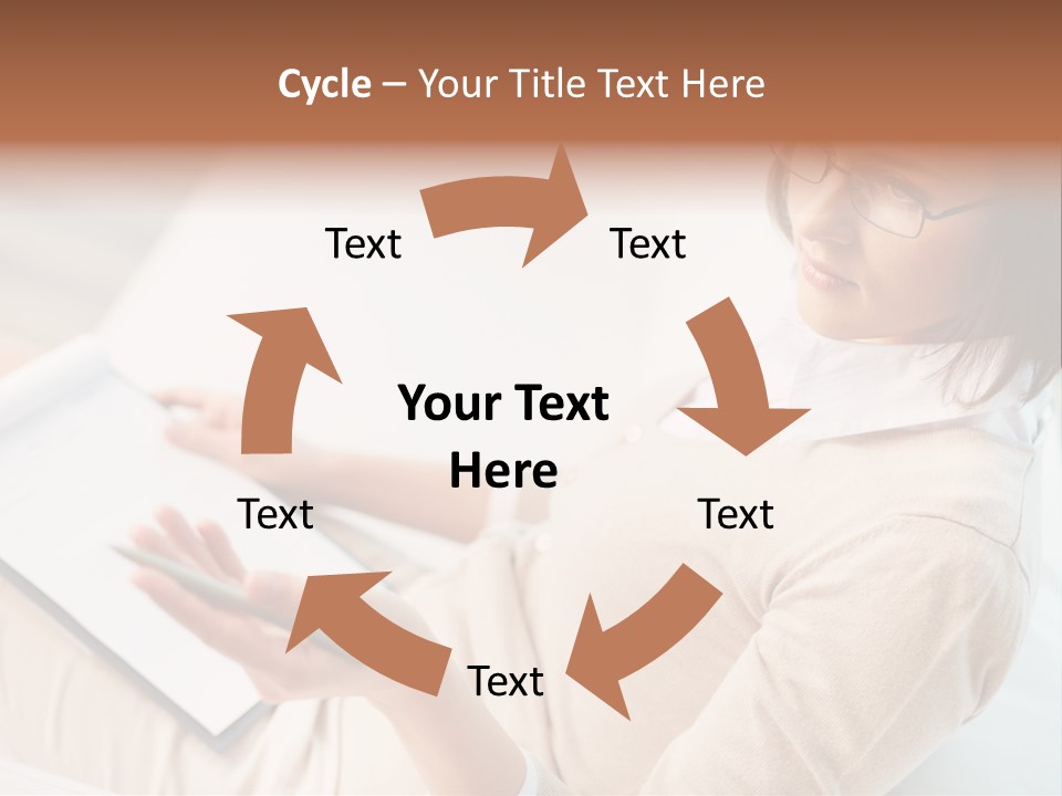 Businesswoman Female Seminar PowerPoint Template