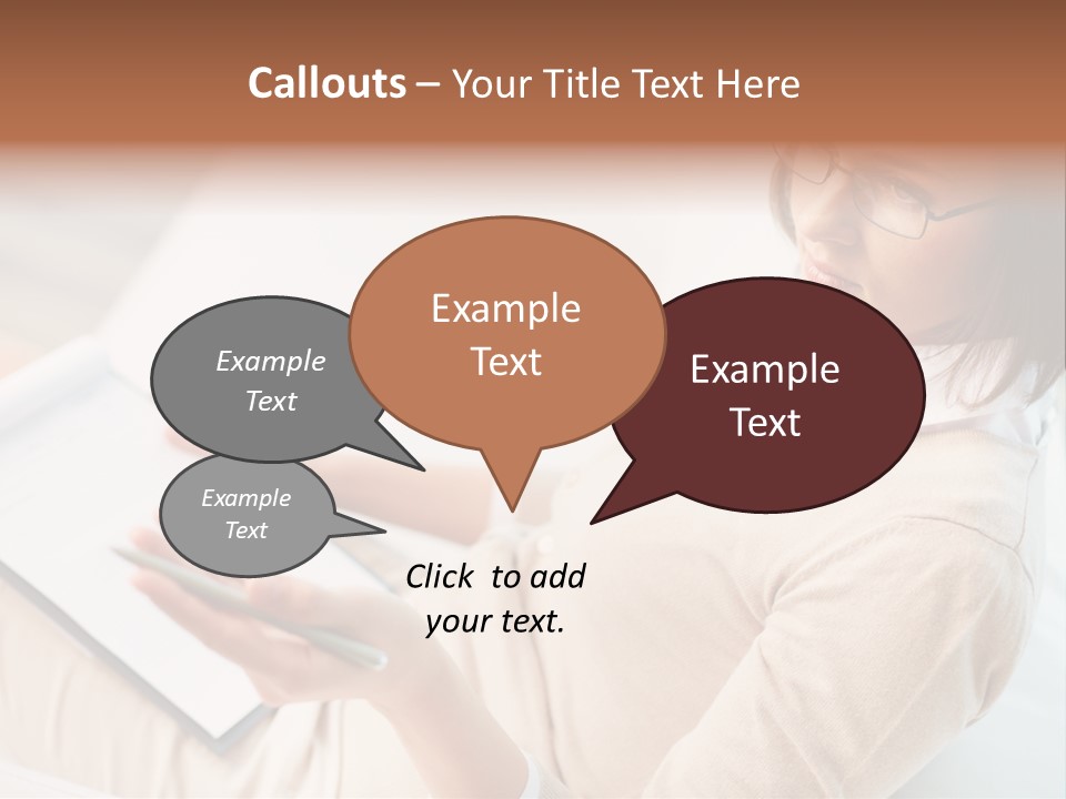 Businesswoman Female Seminar PowerPoint Template