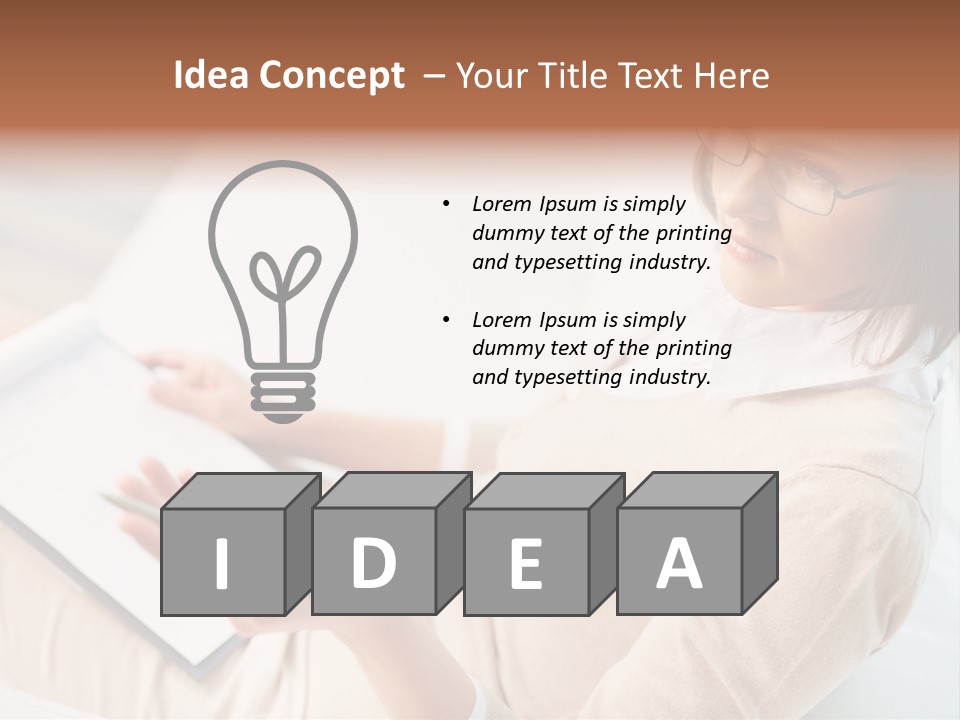 Businesswoman Female Seminar PowerPoint Template