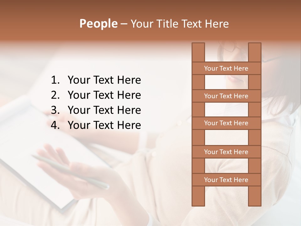 Businesswoman Female Seminar PowerPoint Template