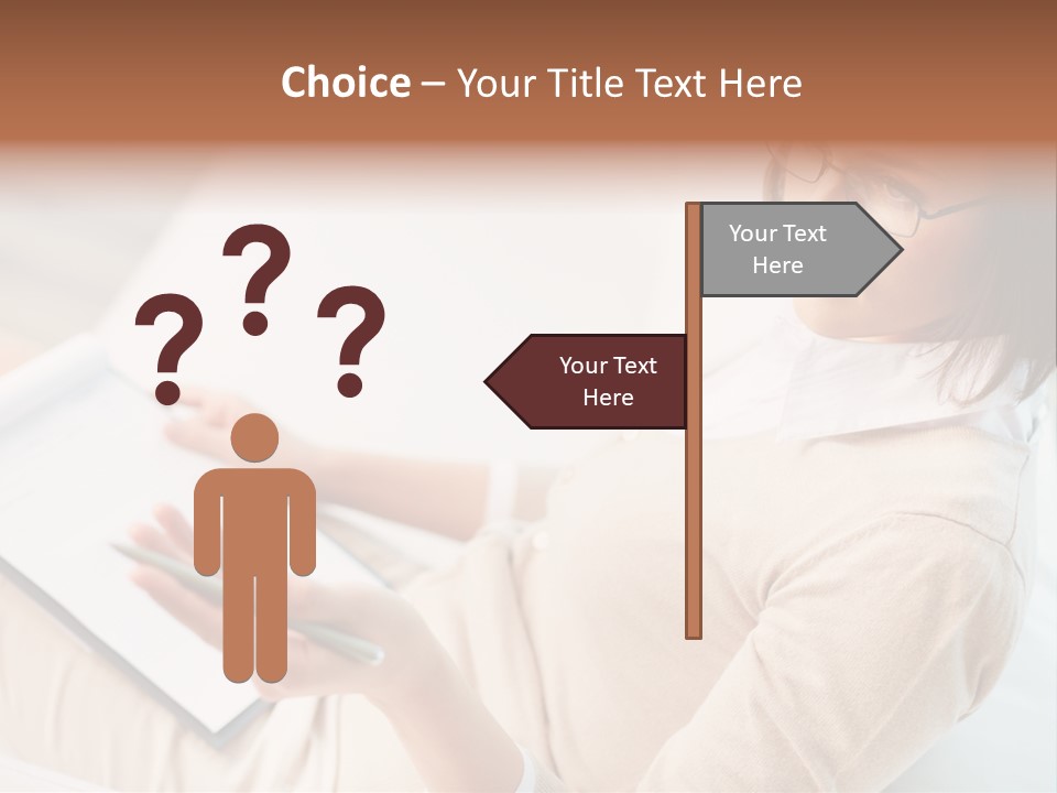 Businesswoman Female Seminar PowerPoint Template