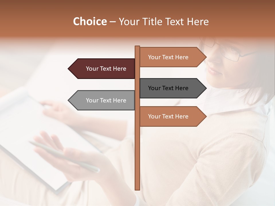 Businesswoman Female Seminar PowerPoint Template