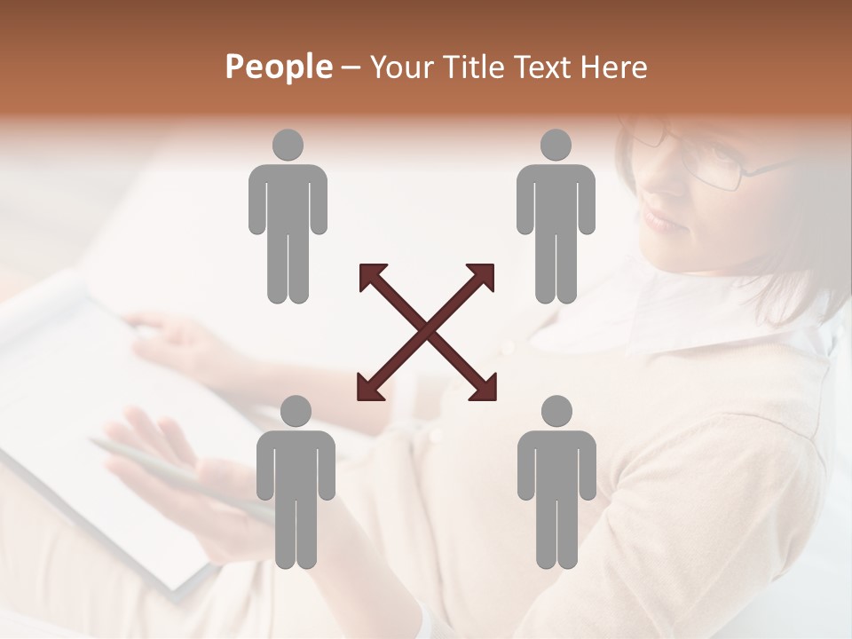 Businesswoman Female Seminar PowerPoint Template